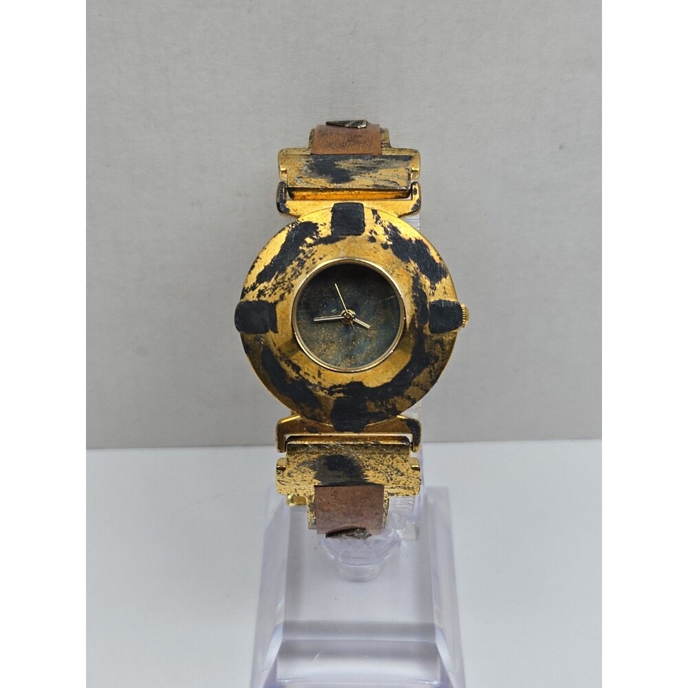 Vintage Robokid Steampunk Grunge Avant Garde Futuristic Tooled Watch New Battery